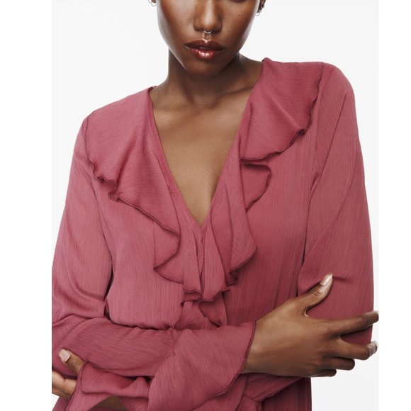 BLOGGER'S FAVE! Zara Ruffled Midi Dress NWT - Picture 15 of 16